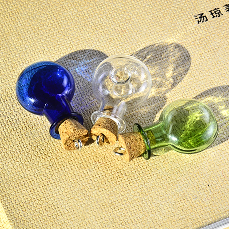 5 шт. маленькая цветная бутылка желая стеклянные поделки подарки DIY брелок и