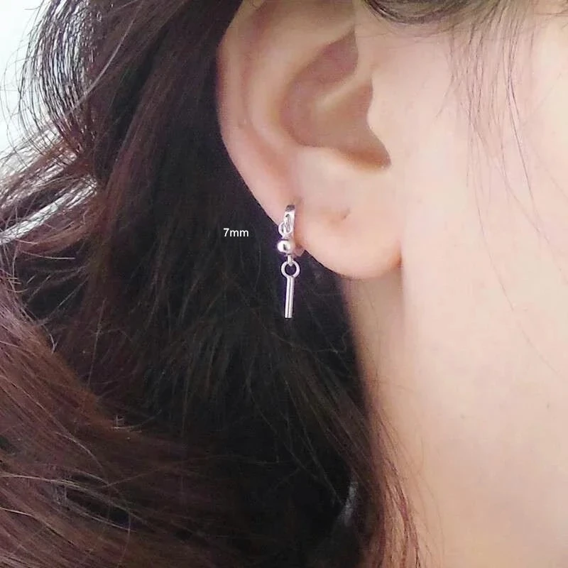 Круглые треугольные квадратные серьги кольца искусственные серебряные простые