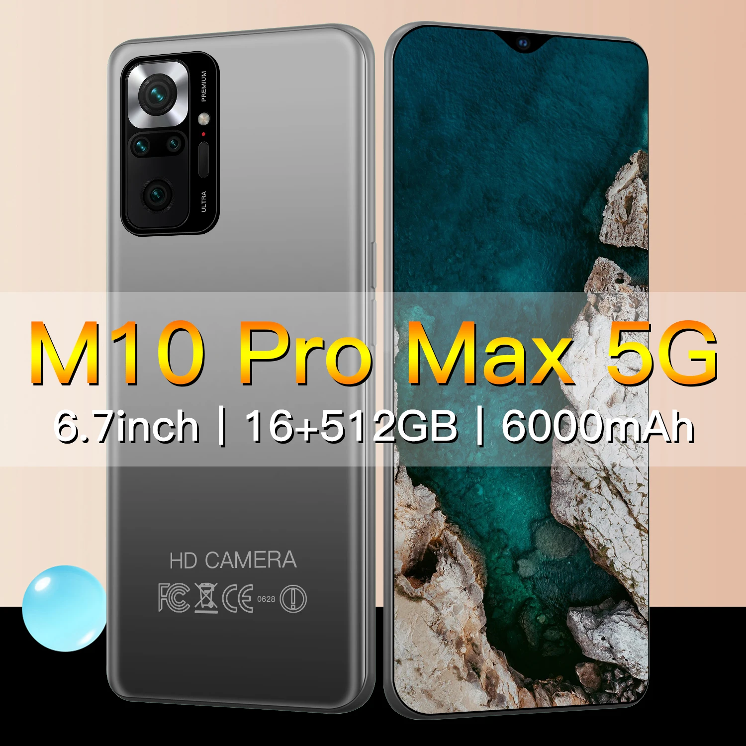 

Sansumg M10 Pro Max 5G Smartphone 16+512GB 6.7Inch HD 4K Screen Global Version Mobile Phone 6000mAh Dual SIM Snapdragon888 Phone
