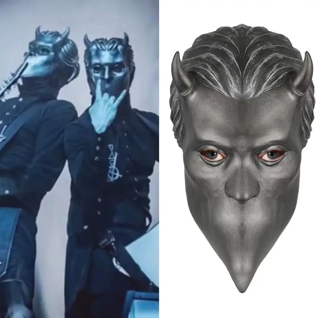 

Halloween Mask Latex Headgear Unnamed Ghoul Band Ghost B.C Headgear Creative Performance Funny Cosplay Masks