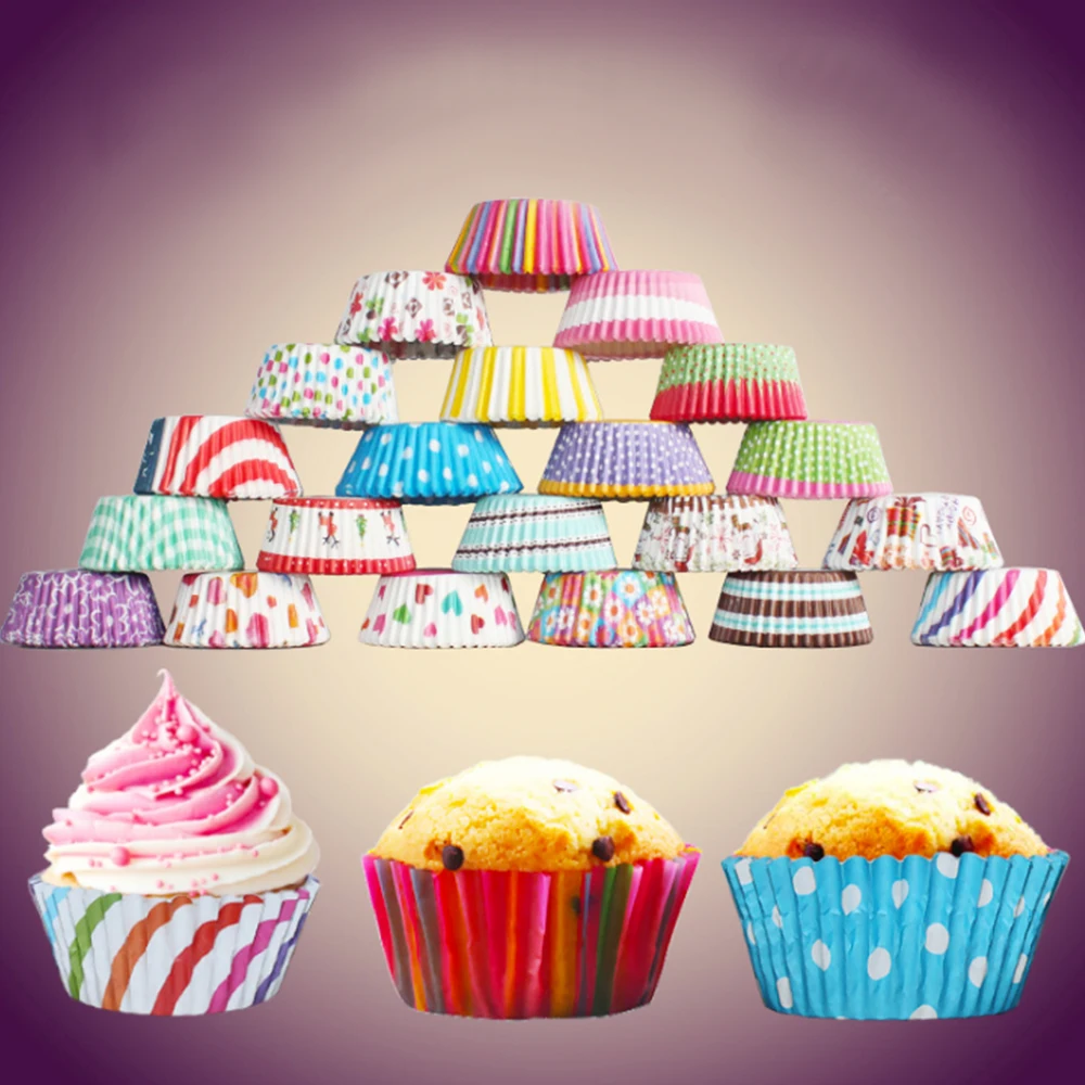 100 шт. форма для выпечки торта анти-бумага 5*3 2 см лоток ухода за тортом яиц