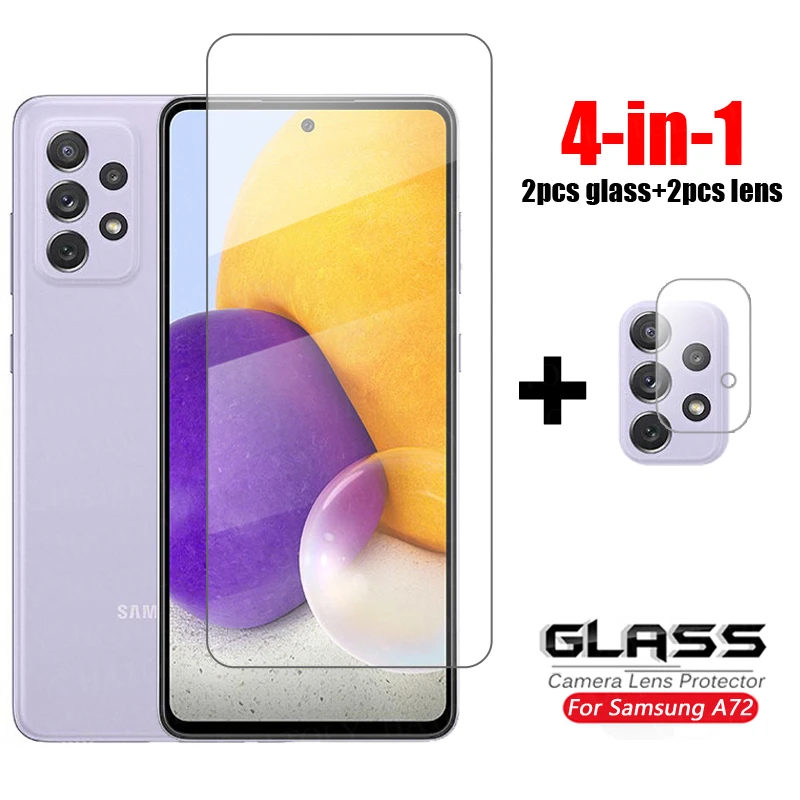 Закаленное стекло для Samsung Galaxy A72 A52 Защитная пленка HD экрана телефона A32 M31 A02S M02 A42
