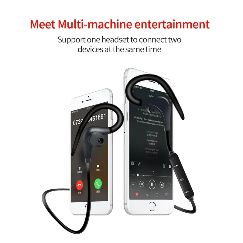 BT 1 Bluetooth наушники с шейным ремешком Спортивные Беспроводные громкой связью BT01