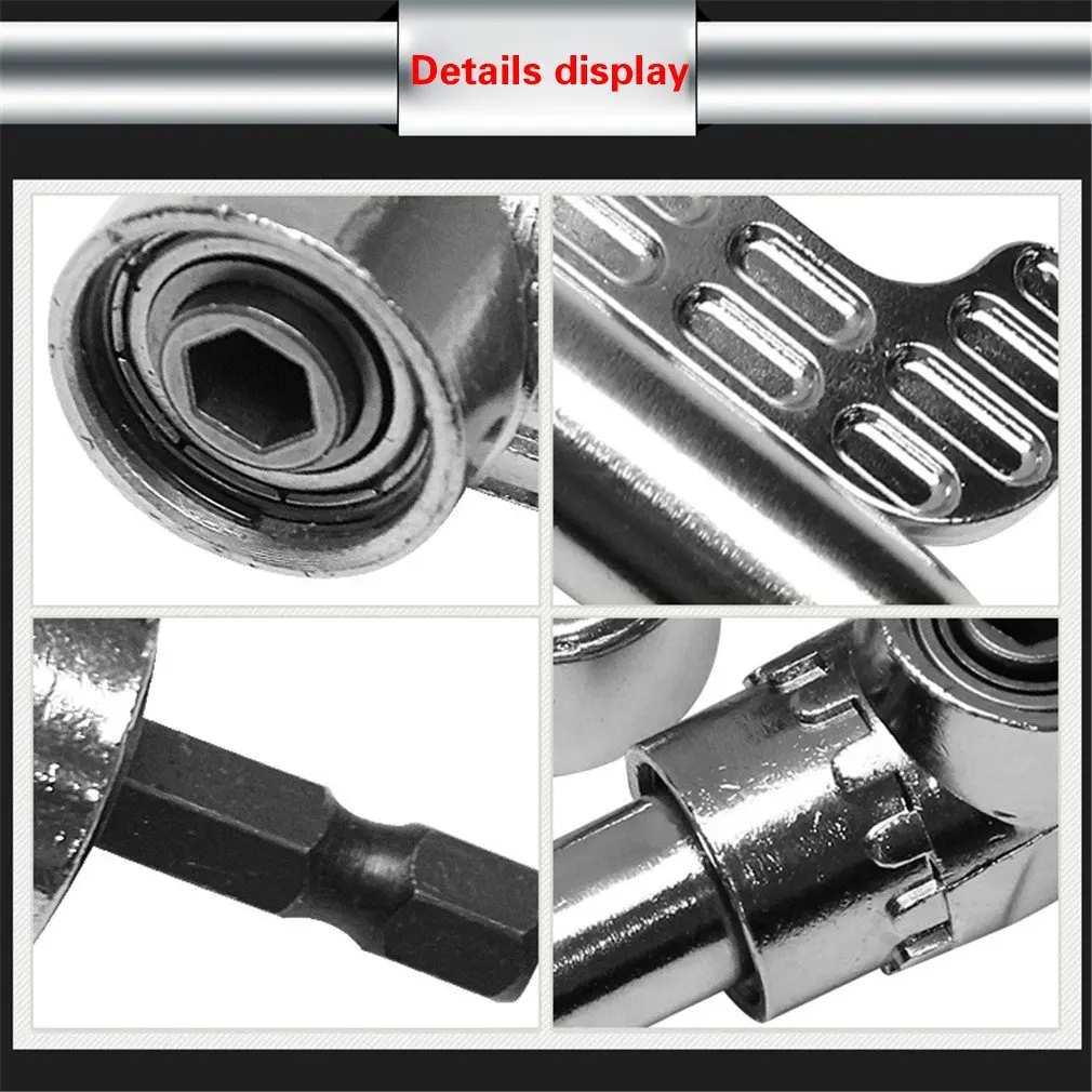 

105 Angle Screwdriver Set Socket Holder Adapter Adjustable Bits Drill Bit Angle Screw Driver Tool 1/4'' Hex Bit Socket
