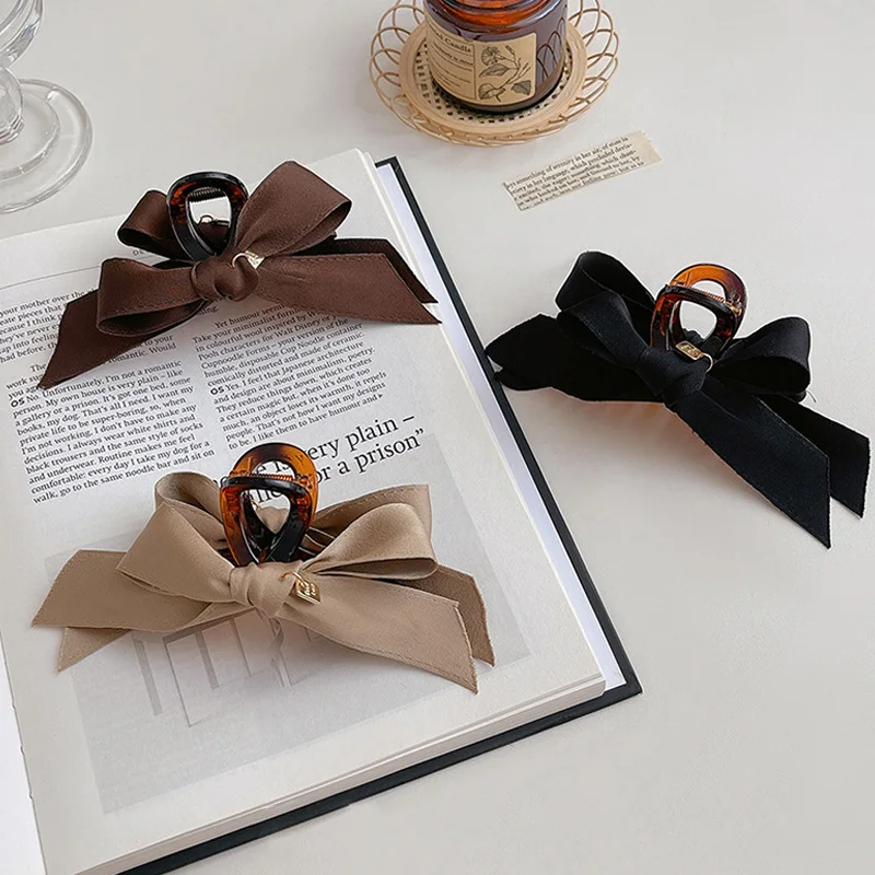 Новые женские элегантные заколки для волос с бантом девочек большие заколка