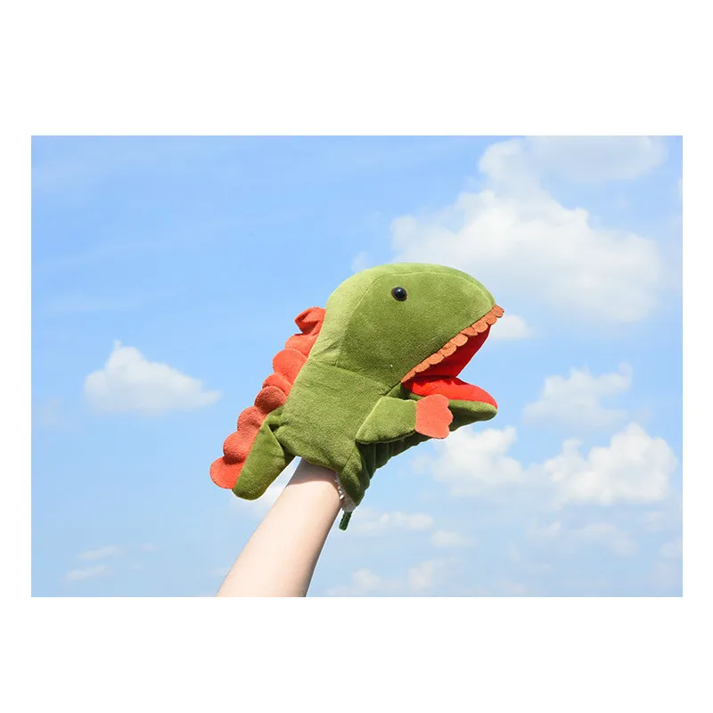 Dinosaur gloves female winter Japanese thick warm Korean cute ins students plus velvet cartoon cotton plush all fingers | Аксессуары для