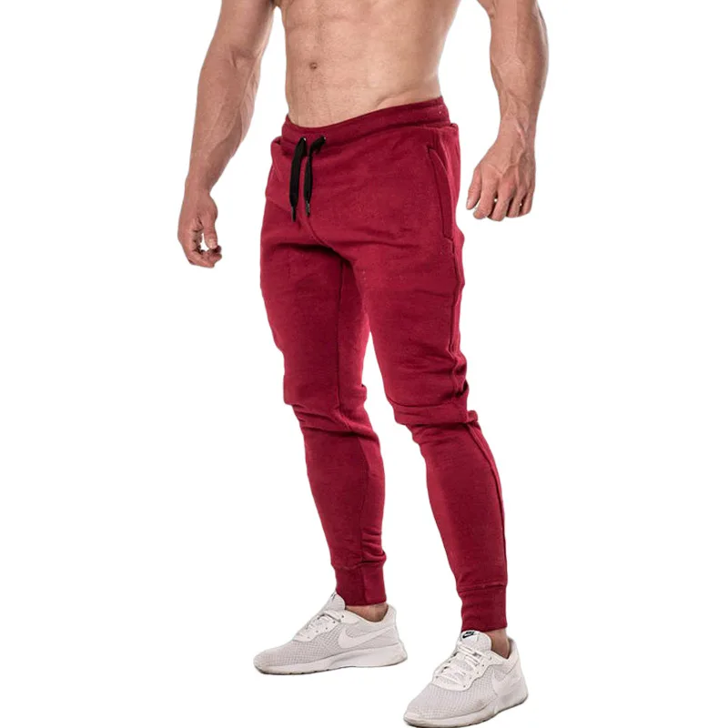 

Autumn Winter Joggers Mens Tracksuit Fitness Pants Fleece Keep Warm Sweatpants Cotton Full Solid Lightweight Casual Trousers