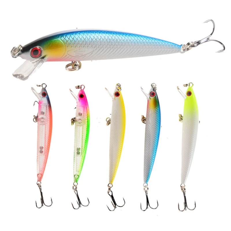 

1 Pcs Crankbait 72mm/5g Minnow Fishing Lure Vibrating Fake Lure 5 Color High Quality Wobbler Minnow Hard Bait