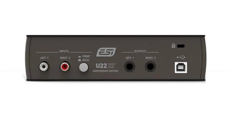 100% Оригинальный ESI U22XT AE Профессиональный 24-битный USB аудио Интерфейс 2-2-выход