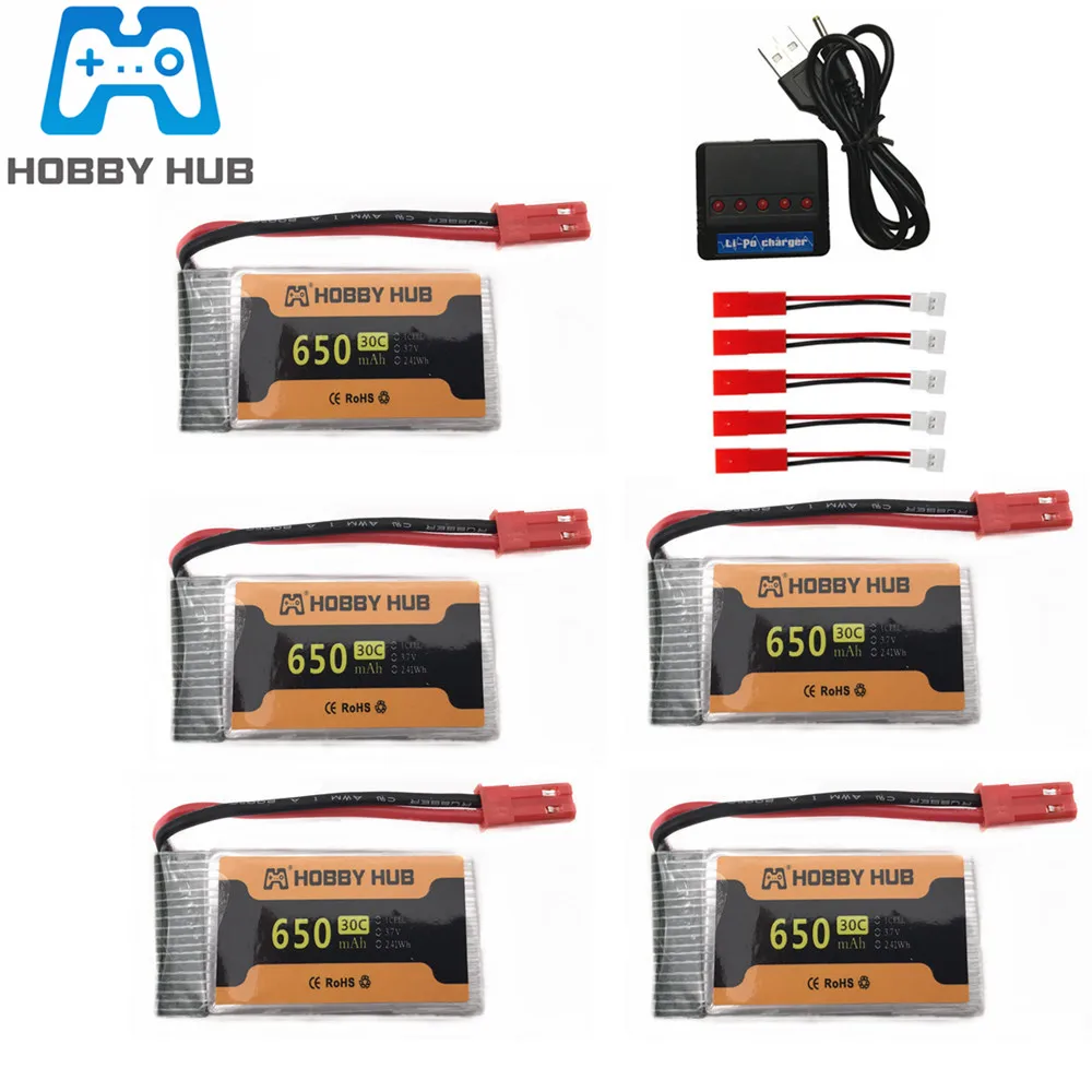 3 7 В 650 мАч 30c lipo аккумулятор + зарядное устройство для FY550 HJ818 HJ819 RC drone запасные