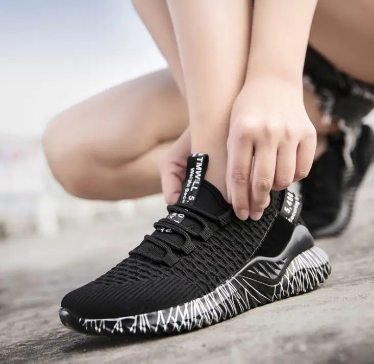 Женские сетчатые кроссовки повседневные дышащие на платформе спортивная обувь