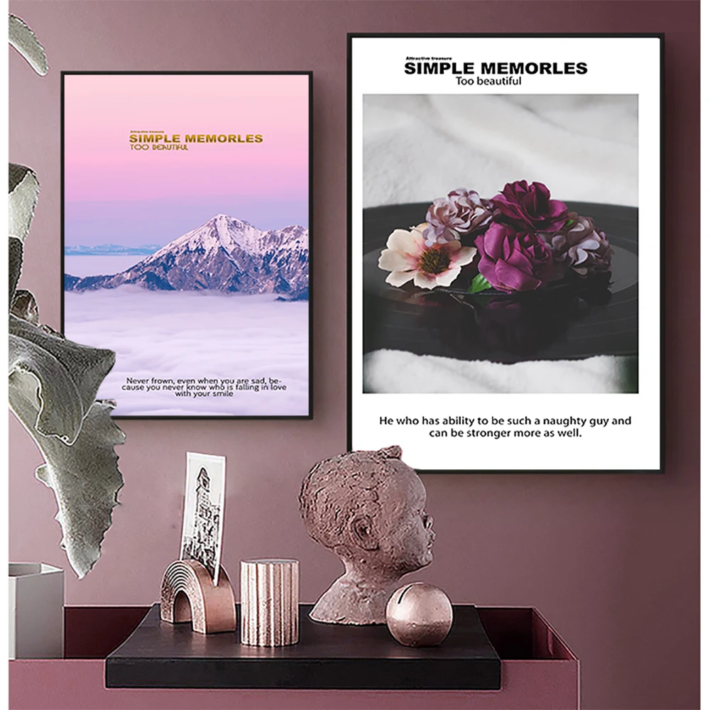 

TAbstract Modern purple wall art Nordic posters and aisle prints porch canvas staircase murals living Room Bed Room decoration
