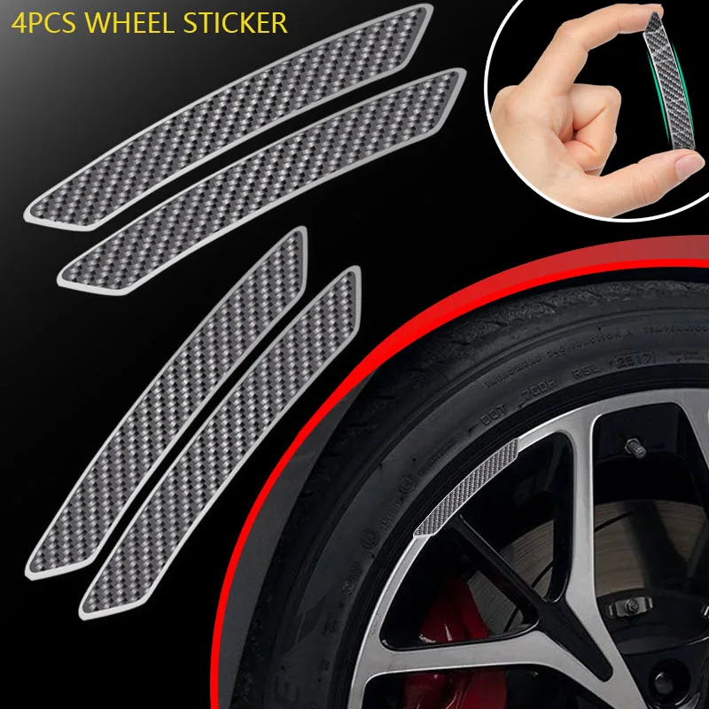 

4pc Racing Rims Car Wheel Stickers Auto Decorative Stripe Decal for Audi A1 A3 8p 8v A4 B8 B6 B7 B9 A5 Q5 A7 Rs3 Car Accessories
