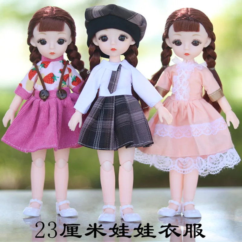 Шарнирный костюм для куклы 23 см 6 очков Одежда платье повседневная одежда девочки