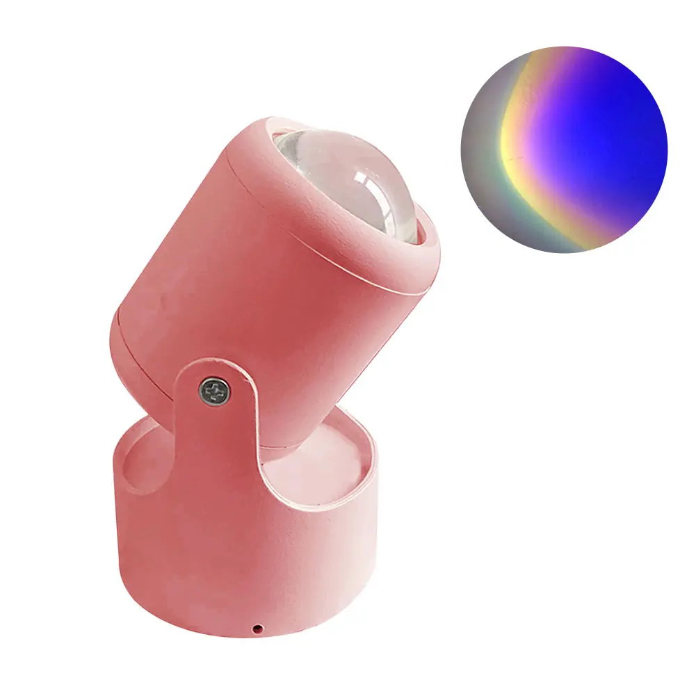 

Rainbow Home 90 Degree Rotation Romantic Vision Sunset Projection LED Light USB Powered Living Room Modern Bedroom Network Red
