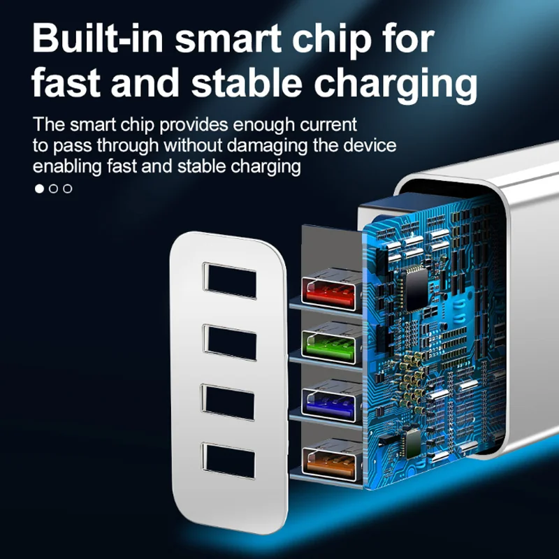 USB Зарядное устройство Quick Charge 3 0 4 Порты и разъёмы телефонный адаптер для OPPO A5 A9 A7X