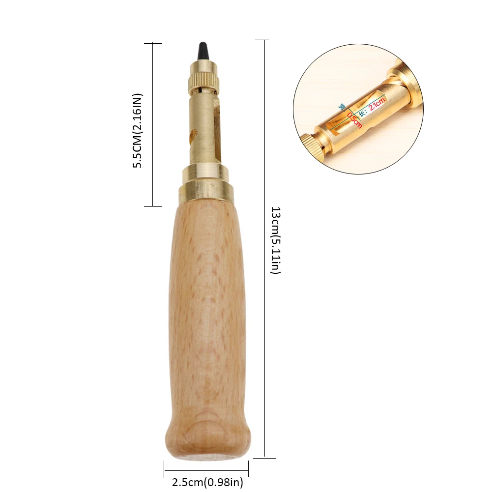 Автоматический дырокол для ремня кожаного деревянная ручка инструмент