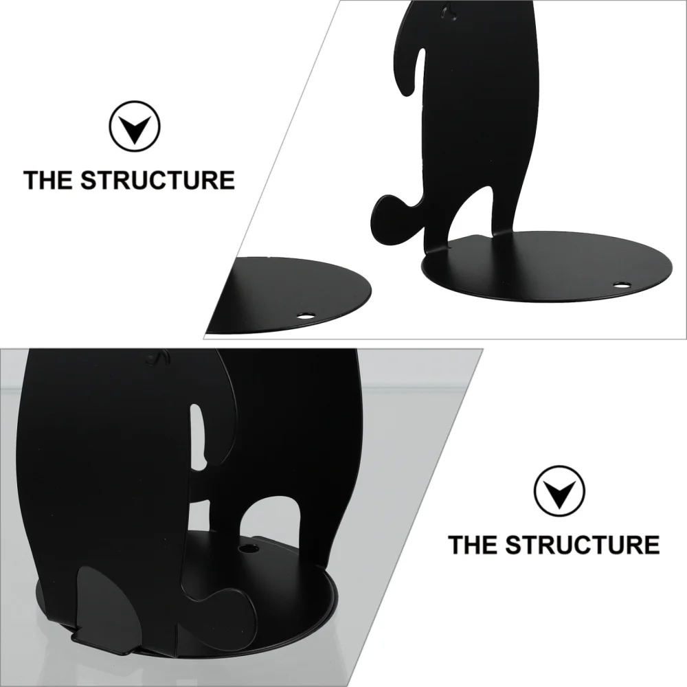 

1 Pair Cat Design Bookend Iron Bookend Book Stopper Book Stand for Home