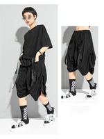 womens knickerbockers cargo pants summer new womens personalized fashion pocket decoration casual loose pants