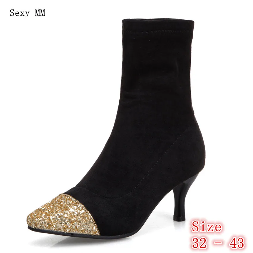 Сезон весна осень Женские ботильоны на высоких каблуках женская обувь высоком