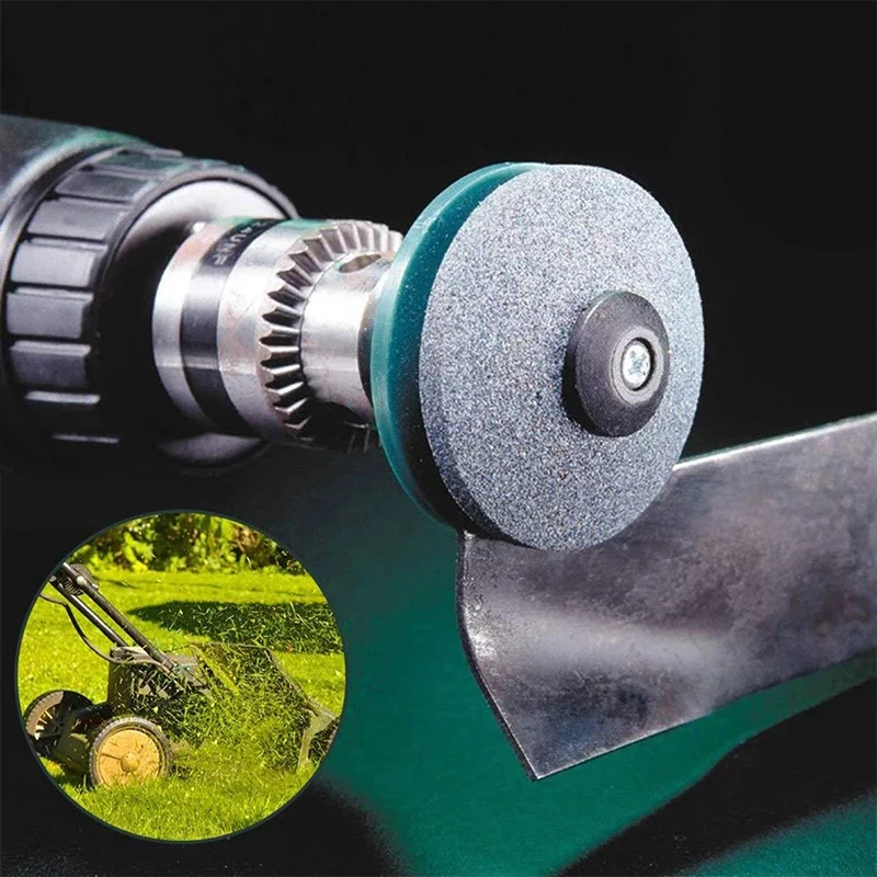

50MM Faster Lawn Mower Sharpener Lawnmower Blade Sharpener Universal Grinding Rotary Drill Cuts Точилка для лезвий газонокосилки