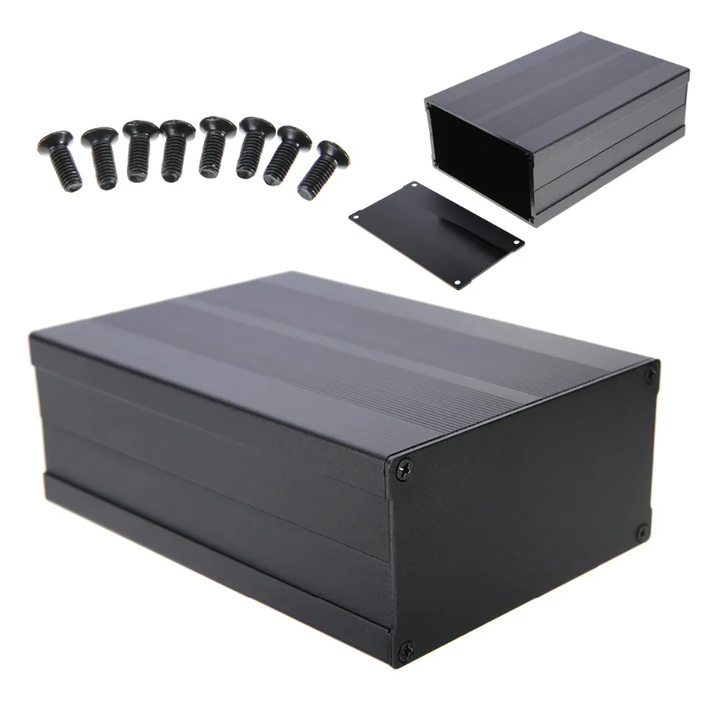

High Quality Aluminum Box Enclosure Case Circuit Board Project Electronic Black 150x105x55mm For Data Board Power Supply Units