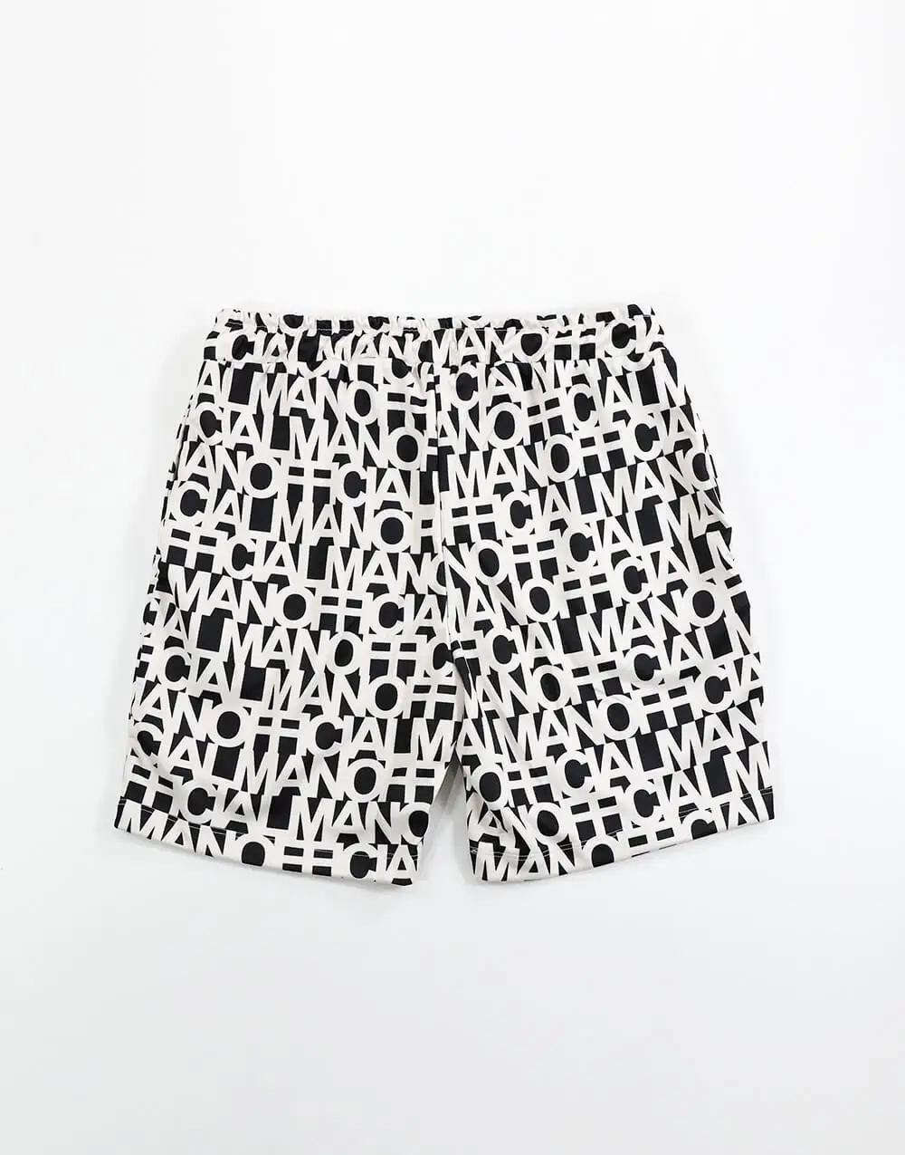 

Man Black White Words Digital Casual Combed Unisex Shorts