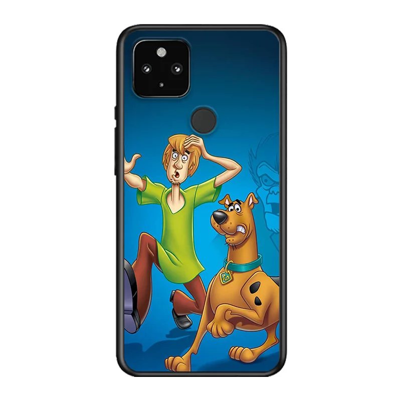 

Cartoon Cute SCOOBYDOODOG Soft TPU Silicone Black Cover For Google Pixel 5 4A 5G 4 XL Phone Case
