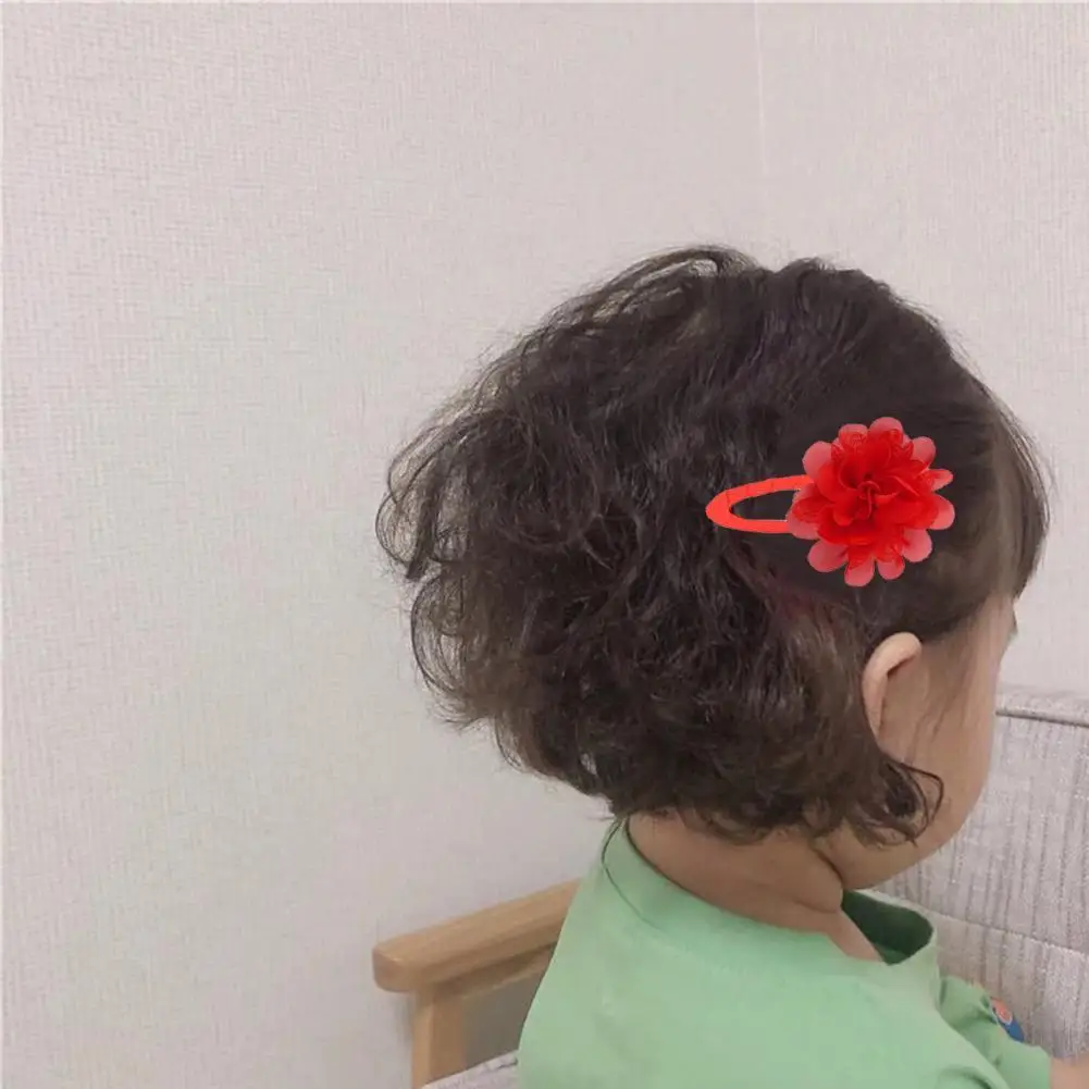 

10 Pcs Baby hair Chiffon Flower clips baby Hair clips Kids Mini girls Barrettes Accessories Hair Clips Hair R5S3