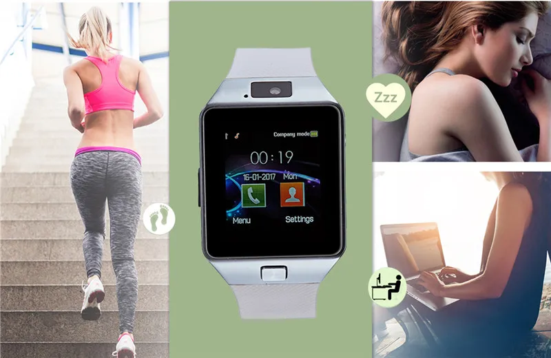

Digital Touch Screen Smart Watch Q18 Bracelet Camera Bluetooth WristWatch SIM Card Smartwatch Ios Android Phones Support