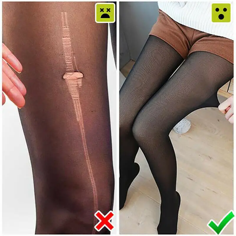 Winter Autumn Women Stretch Tights Pantyhose Flawless Legs Fake Translucent Warm Fleece | Женская одежда