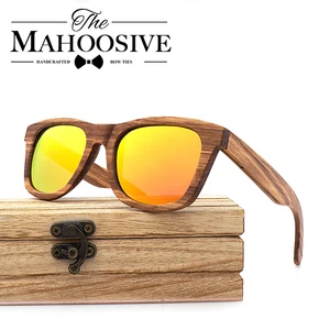 Zebra Wood Sunglasses Women Men Handmade Nature Wooden Polarized Sunglasses New With Creative Wooden in India