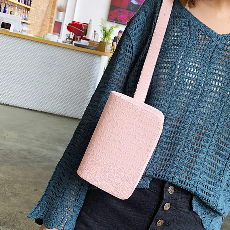 Поясные Сумки с тиснением под кожу аллигатора женская модная кожаная поясная