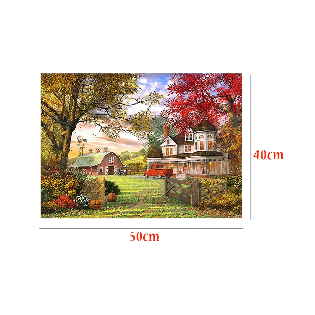 

50x40cm Cafe Hotel Wall Art Home Decor Living Room Landscape Crafts Adults Kids Point Pen Restaurant Diamond Painting Kit Dot 5D