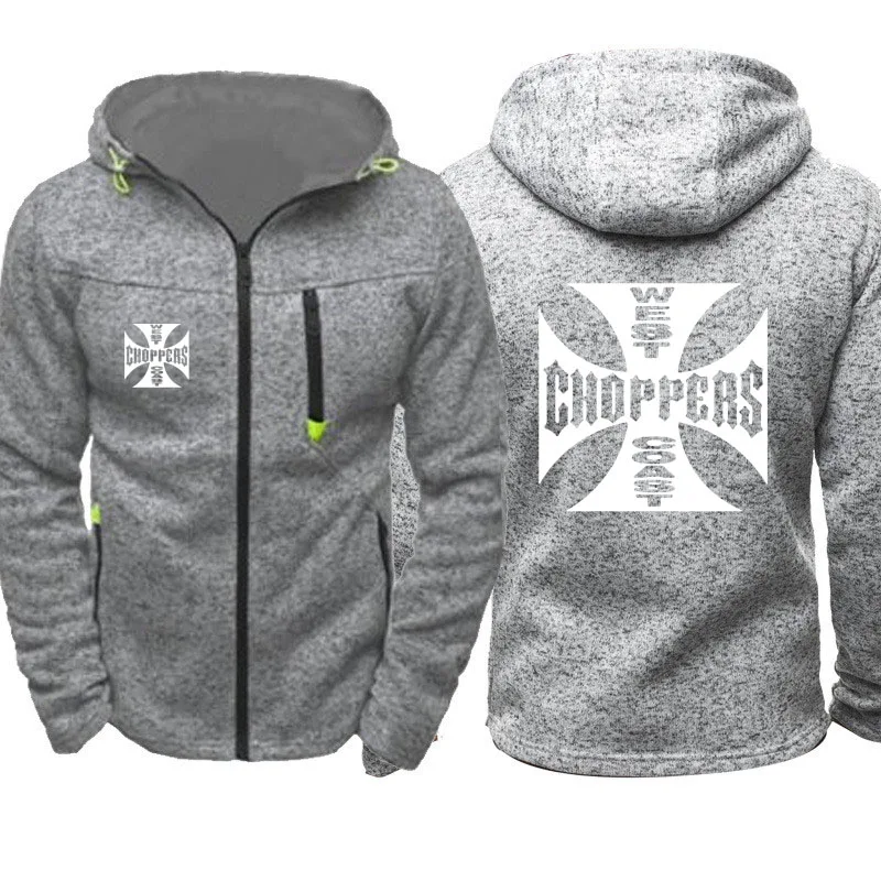 Spring Autumn Sweatshirt West Coast Choppers Men Jacket Streetwear Fleece Zipper Hoodies Hip Hop Harajuku Male Tracksuit | Мужская