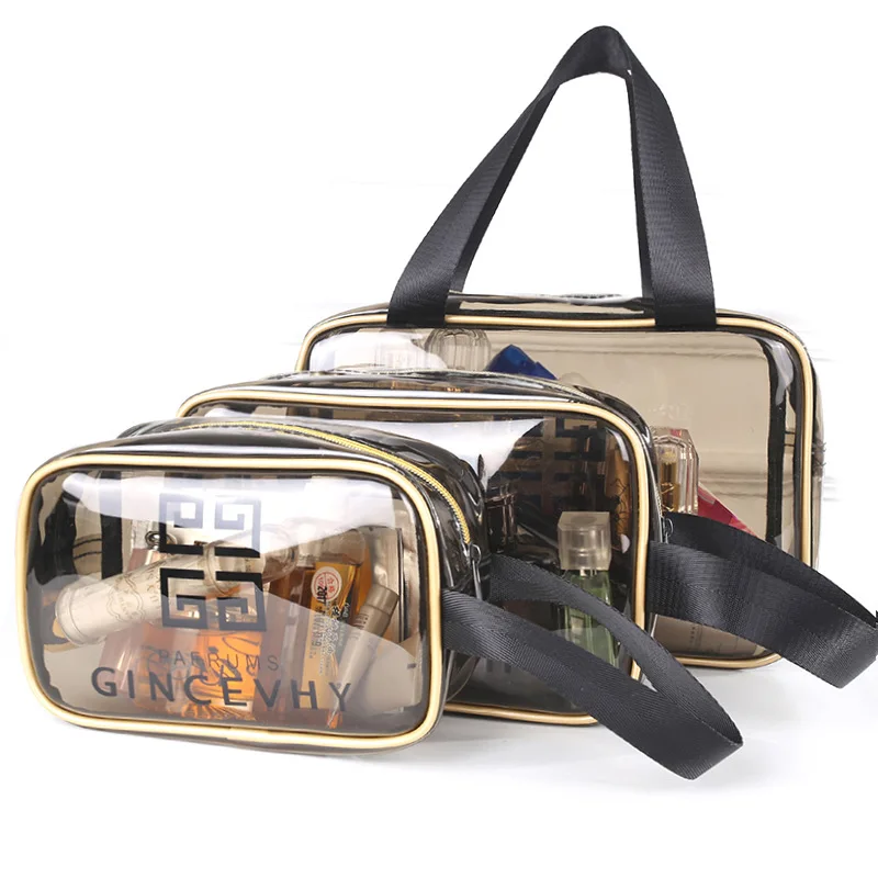 

Женская косметичка, водонепроницаемая прозрачная многофункциональная сумка из ПВХ для мытья, сумка для хранения косметики, прозрачная кос...