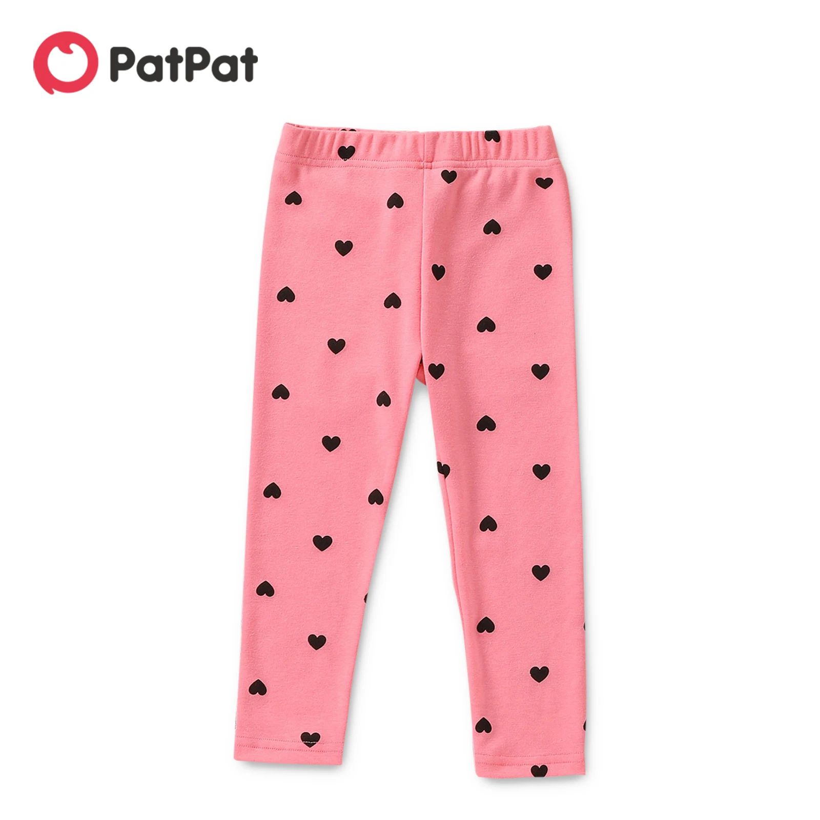 

PatPat Toddler Girl Heart Print Elasticized Leggings