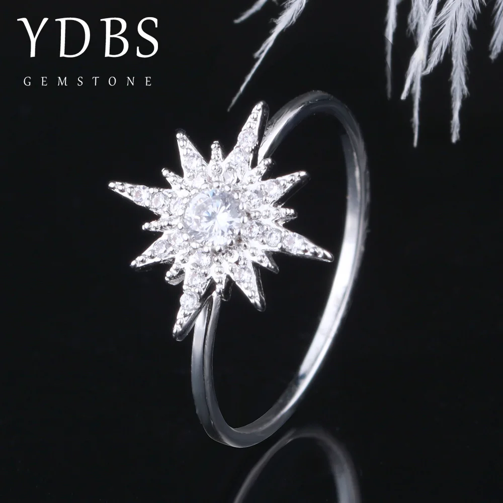 Женское Обручальное Кольцо YDBS обручальное кольцо из белого золота с муассанитом