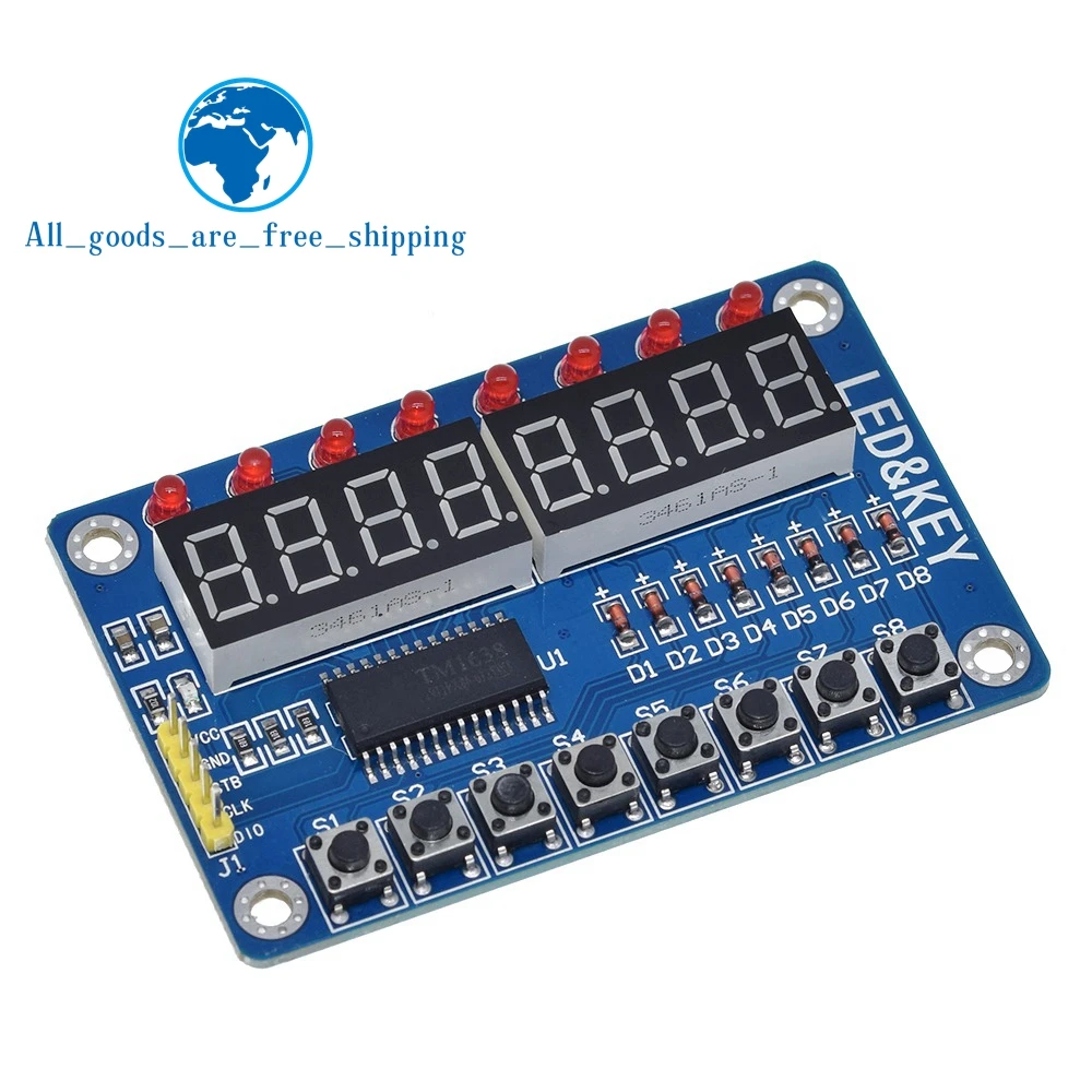 SPKey Дисплей светодиодной лампой для AVR Arduino Новый 8 бит цифровой светодиодный