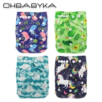 ohbabyka baby wrap washable diaper cover reusable diaper adjustable baby toilet training pants one size pocket cloth diaper