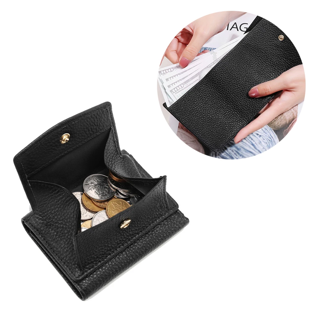 Женские кошельки Модный маленький кошелек из натуральной кожи с мини карманом