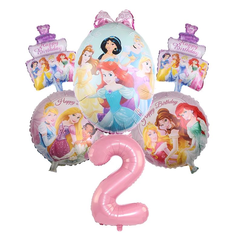 6 шт. Детские шары в виде Принцессы Диснея | Дом и сад