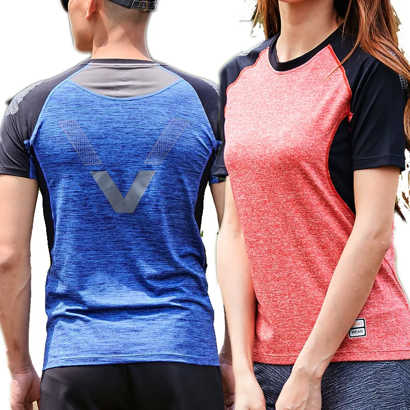 

Outdoor Quick-drying T-shirt Male Slim Couple Short-sleeved Cationic Summer Fitness T-shirt Female Couple Quick-drying Clothes