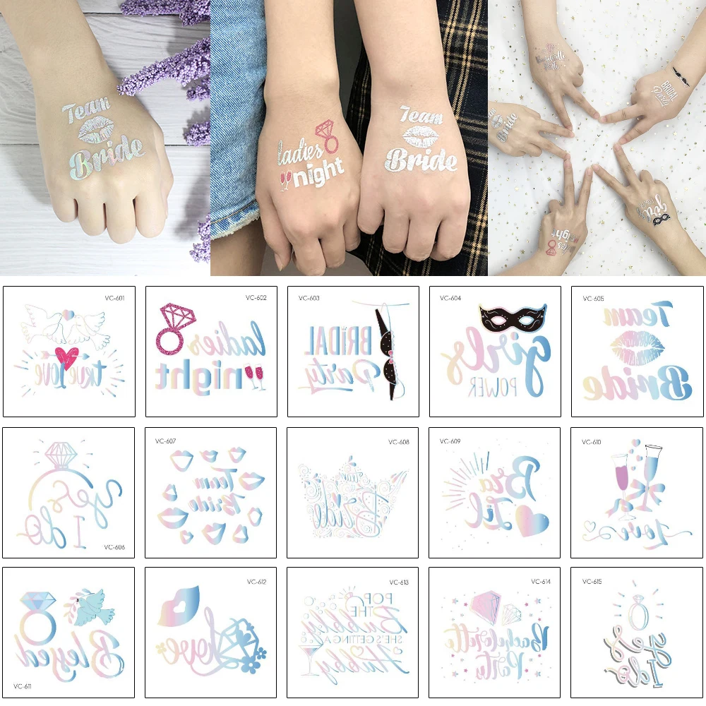 Лазерная тату наклейка для вечеривечерние певицы Металлические Блестящие флэш