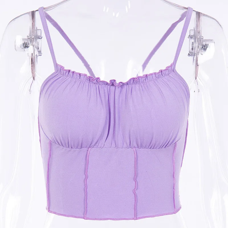 Женский короткий топ без рукавов с открытыми плечами летняя пляжная майка