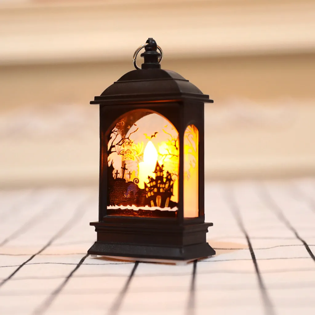 Energy-Saving Holiday Desktop Hanging Bar Night Light Halloween Decorative Led Small Home Party Retro Lantern Oil Lamp | Дом и сад