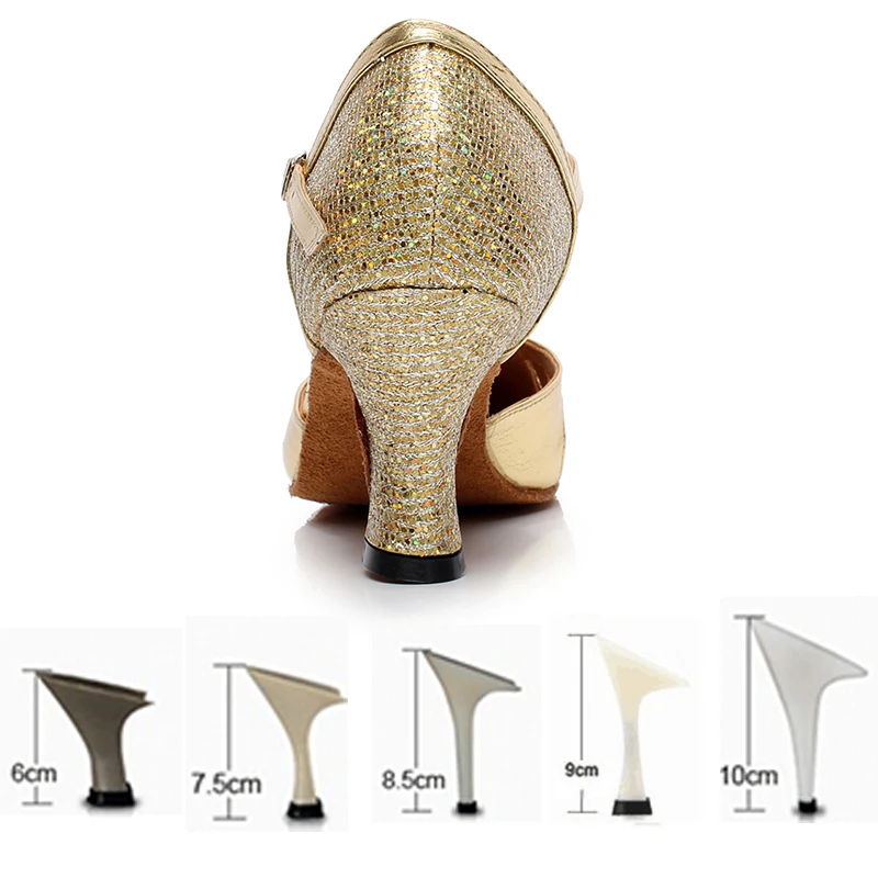DKZSYIM/женская танцевальная обувь для латинских танцев золотистого/серебристого