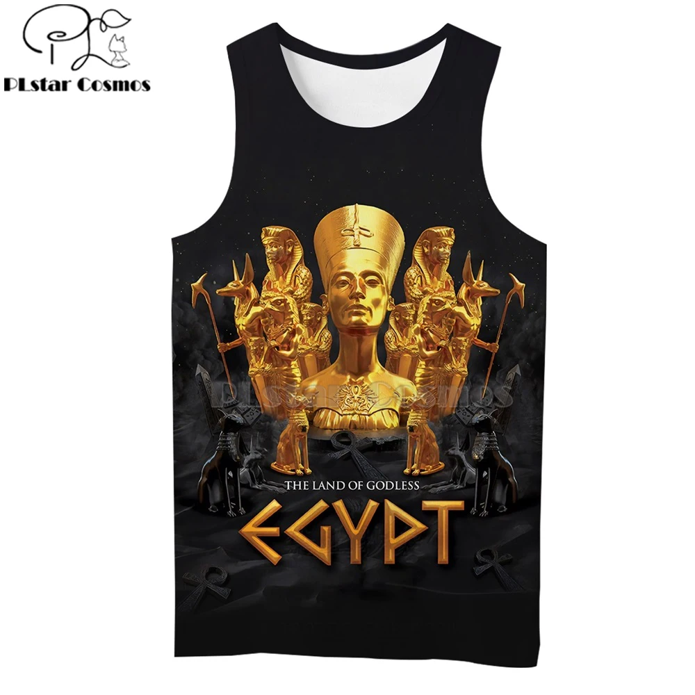 PLstar Cosmos Horus Egyptian God Eye of Egypt Pharaoh Anubis face Symbol 3DPrint унисекс Летний жилет/топ на бретелях