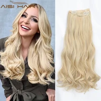 aisi hair synthetic blonde blends bleached blonde wavy halo design wig extension piece with invisible clear wire adjustable size