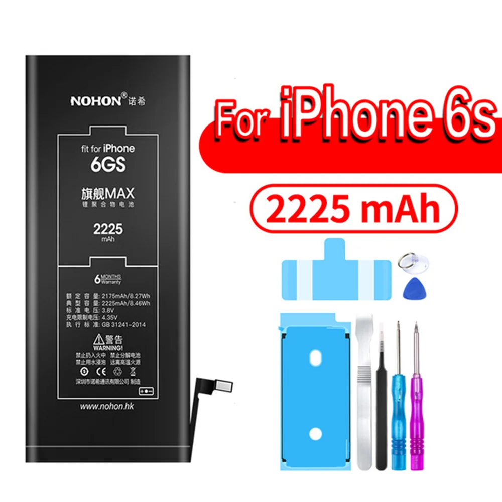 NOHON Оригинальный аккумулятор для iPhone 7 8 Plus 5 6 S C 6S 5S 5C SE X XR XS Маx Apple iPhone6 iPhone7 iPhone8